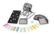 bingospel 20 cm staal zwart/wit 119-delig