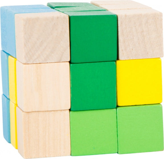 bouwkubus blauw/groen/geel/blank 4