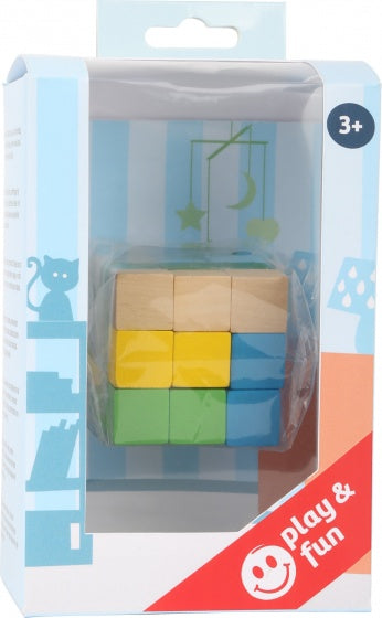 bouwkubus blauw/groen/geel/blank 4