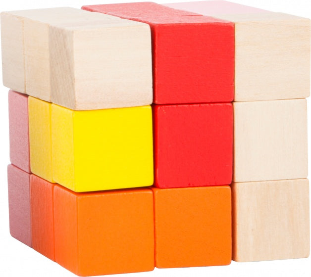 bouwkubus rood/oranje/roze/blank 4