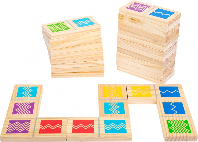 dominospel junior 15 cm hout naturel 28 stenen