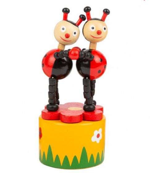 drukdier Lieveheersbeestjes hout junior 11 x 4