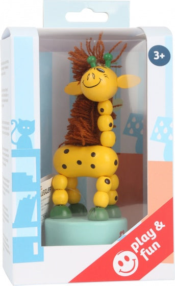 drukfiguur giraffe geel/bruin 11 cm