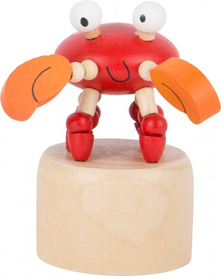 drukfiguur krab rood/oranje 6 x 4