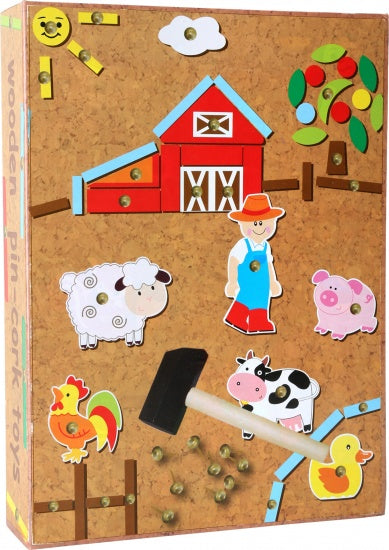 Hamertje Tik De Boerderij 19 x 26 cm bruin