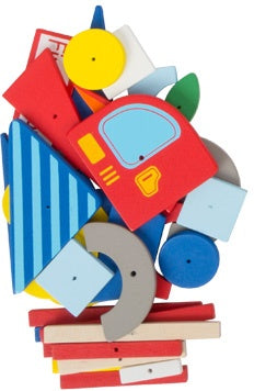 Hamertje Tik brandweer 24 cm hout/kurk