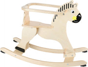 houten hobbelpaard met beschermring 77 cm