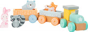 houten treinset Animals junior 36 cm 9-delig