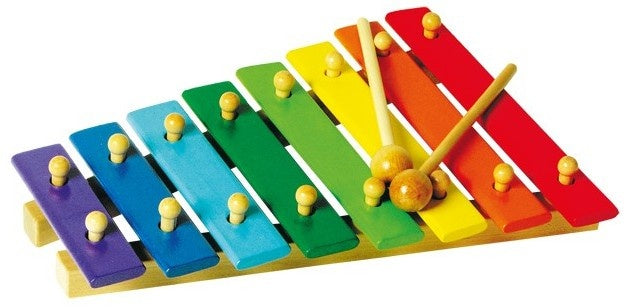 Houten Xylofoon Bont 8 Noten 23 X 31 X 5 cm