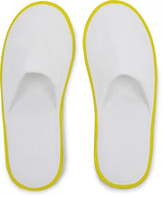 Huis- Of Hotelslippers Wit / Geel One Size