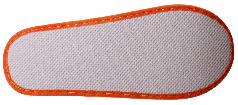 Huis- Of Hotelslippers Wit / Oranje One Size