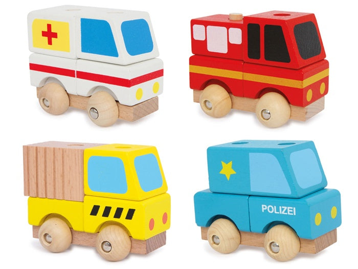 hulpdiensten set van 4 á 10 cm