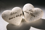 keramiek hart met tekst 12x10x4 cm duits