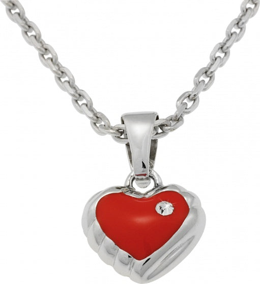 ketting met hanger hartje 36 cm zilver