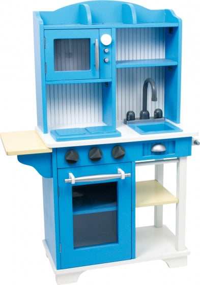 kinderkeuken hout junior blauw 30 x 74 x 103 cm