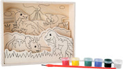 Schilder de dino's hout 18 x 15 cm