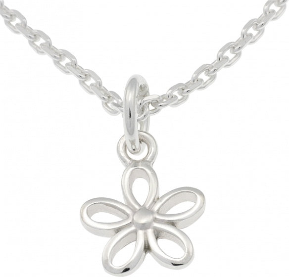 sieradenset bloem zilver 3-delig