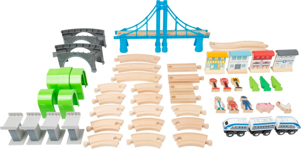 speelgoedtrein Bridge hout junior 24-delig