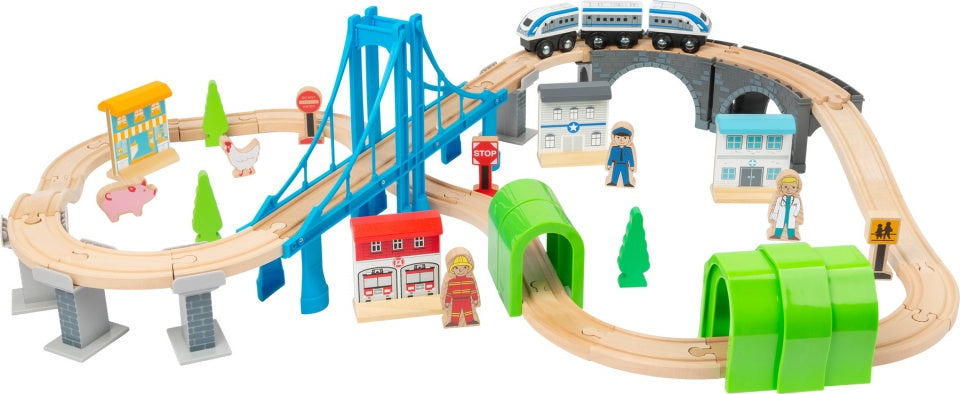 speelgoedtrein Bridge hout junior 24-delig