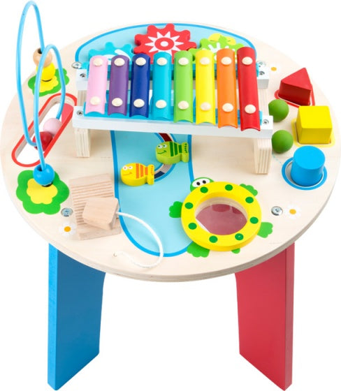 speeltafel met muziekinstrument hout hoogte 47cm