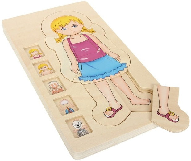 vormenpuzzel Anatomie junior hout 28 stukjes