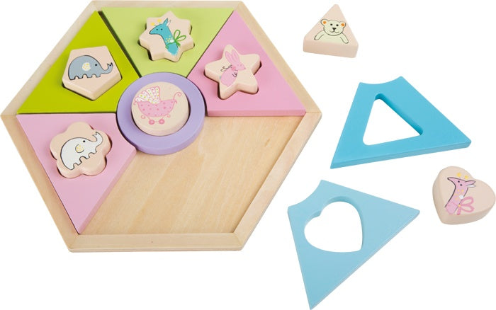 vormenpuzzel Circusdieren junior hout 14 stukjes