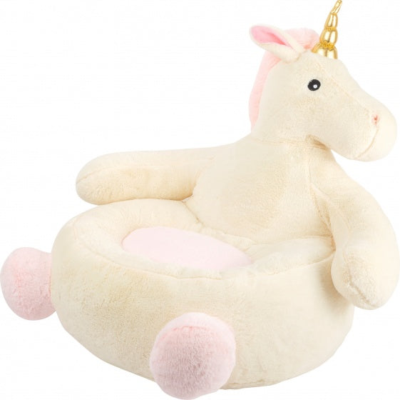 zitkussen Eenhoorn pluche meisjes 60 cm beige