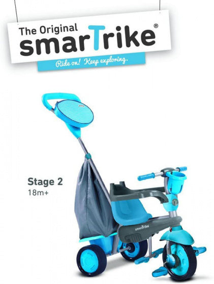 4-in-1-driewieler Swing DLX Junior Grijs/Blauw
