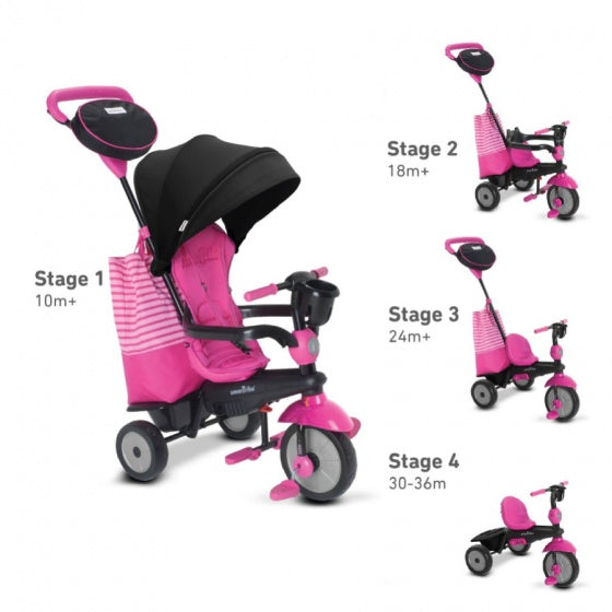Swing DLX 4-in-1 driewieler Meisjes Roze