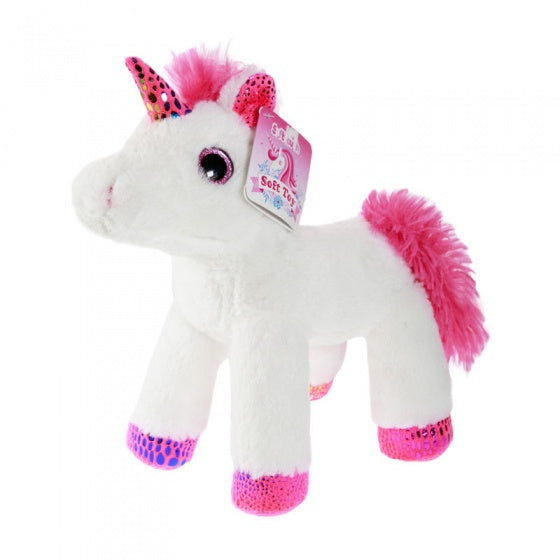 eenhoorn knuffel wit 27 cm