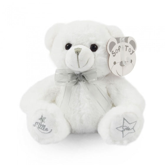 knuffelbeer Little Star 18 cm polyester wit