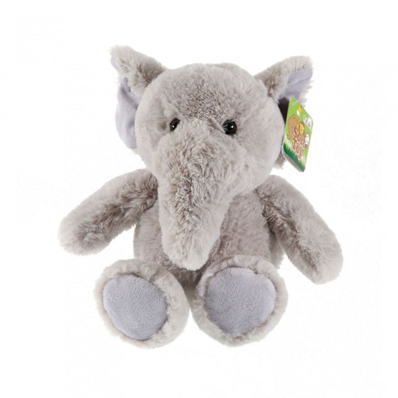 knuffelolifant zittend grijs 21 cm