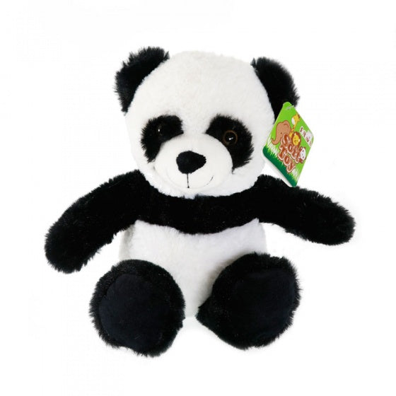 knuffelpanda zittend zwart/wit 21 cm