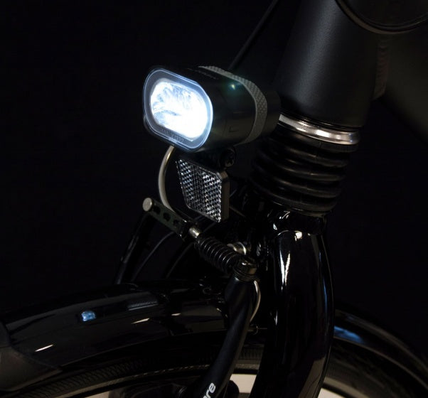 koplamp Axendo XDO led 40 Lux 50 mm dynamo zwart