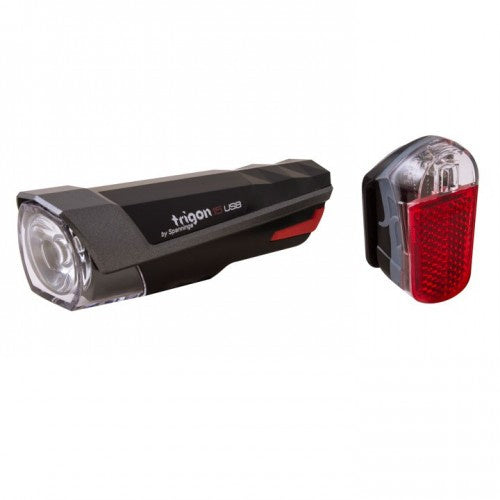 verlichtingsset Trigon 10 led batterij zwart