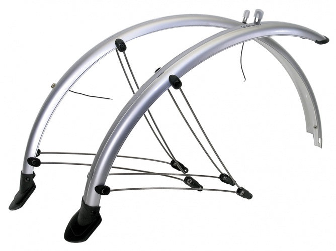 Spatbord Set 60mm Kunststof 28 Inch Zilver
