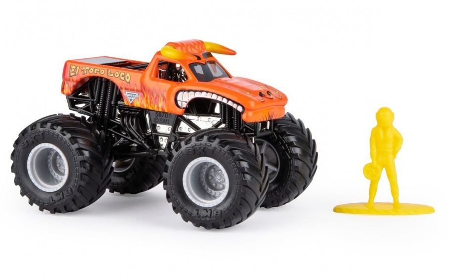 Monster Jam monstertruck El Torro Loco 10 cm oranje