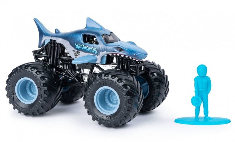 Monster Jam monstertruck Megalodon 10 cm blauw