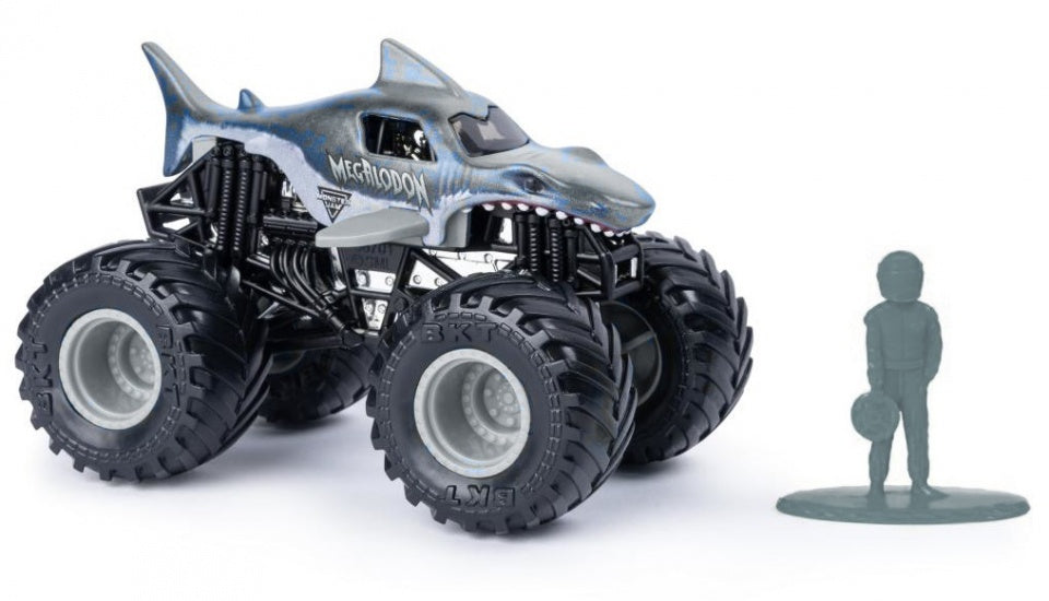 Monster Jam monstertruck Megalodon 10 cm grijs