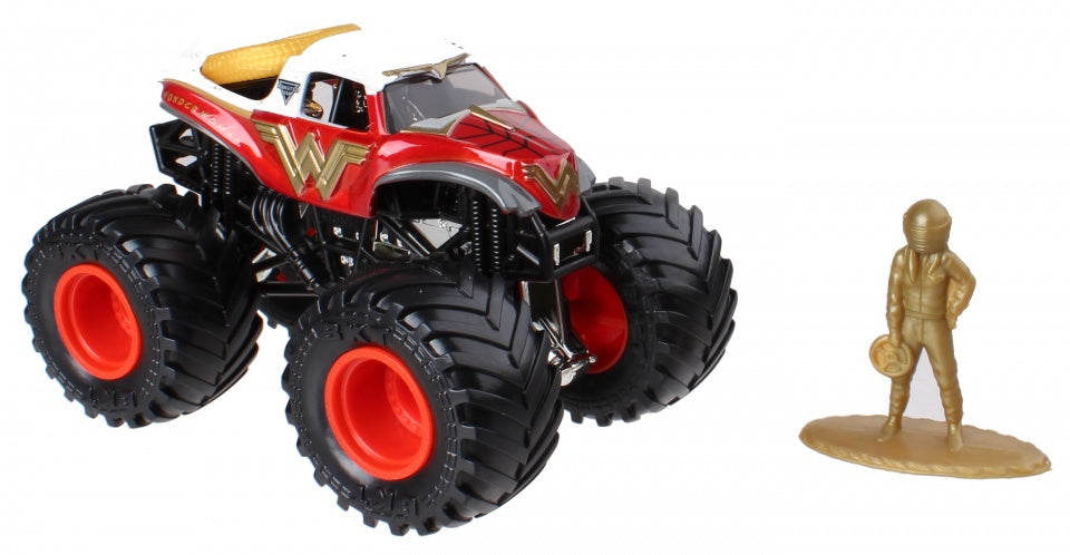 Monster Jam monstertruck Wonder Woman 10 cm rood
