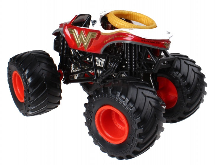 Monster Jam monstertruck Wonder Woman 10 cm rood