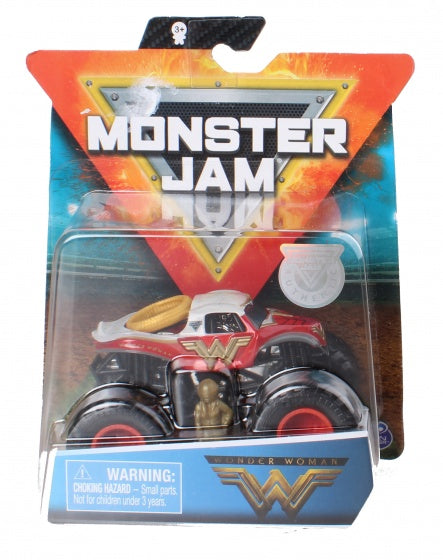 Monster Jam monstertruck Wonder Woman 10 cm rood