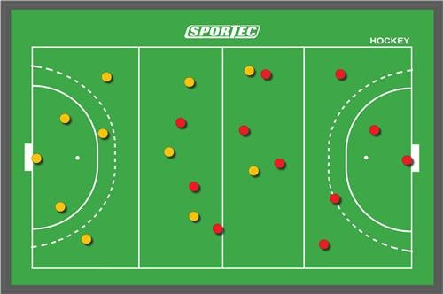 Coachbord Hockey Magnetisch 43 X 30 cm