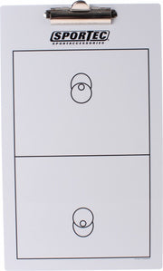 coachbord met clip korfbal 40 cm wit