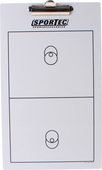 coachbord met clip korfbal 40 cm wit