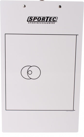 coachbord met clip korfbal 40 cm wit