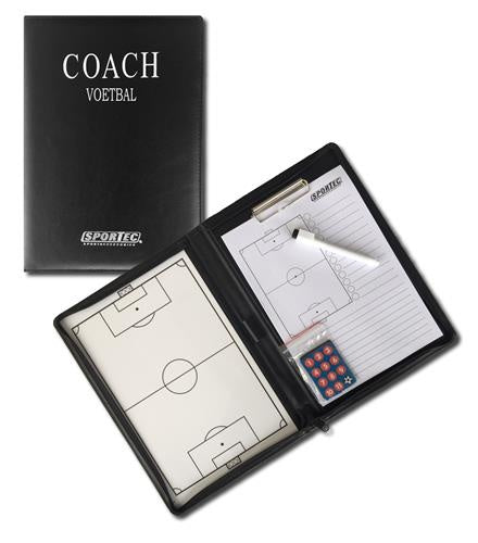 Coachmap voetbal magnetisch 52 x 36 cm zwart