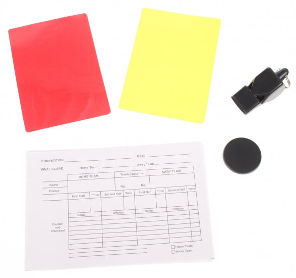 Scheidsrechter set professioneel zwart