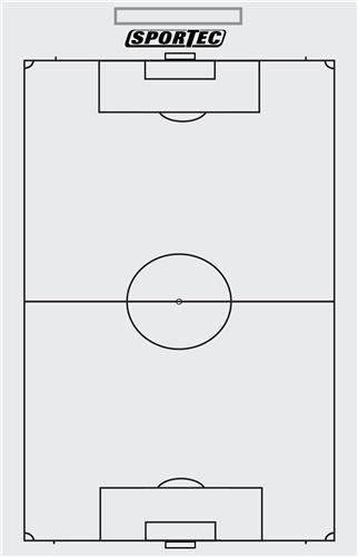 Voetbal Coachbord + Clip 40 X 24 cm Dubbelzijdig