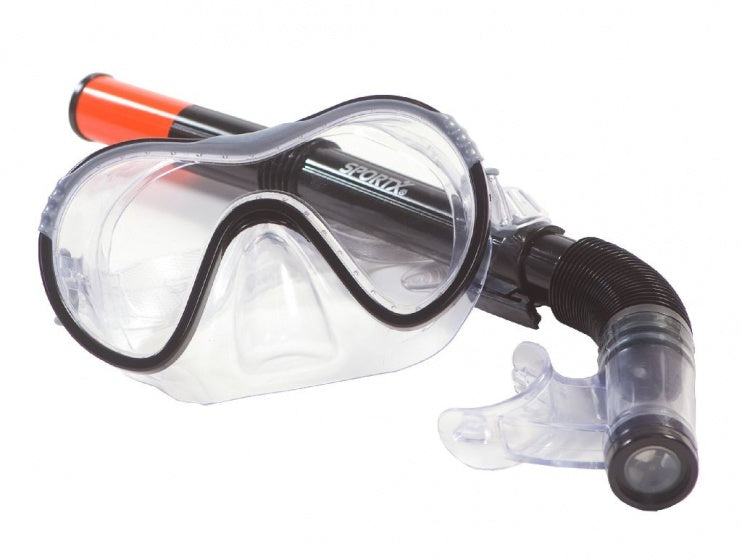 snorkelset Comfort junior polycarbonaat zwart 2-delig